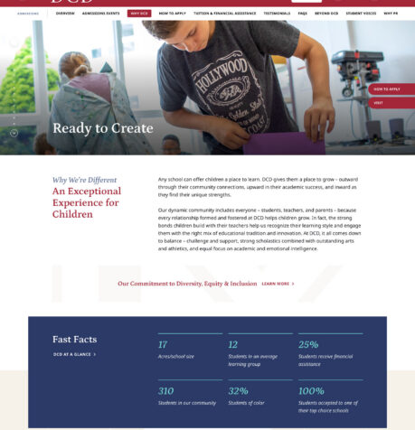 Dedham Country Day School website – why