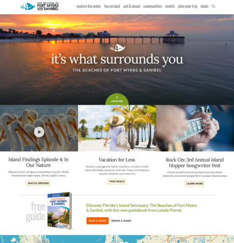 The Beaches of Fort Myers & Sanibel Island website homepage