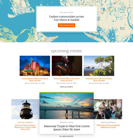 The Beaches of Fort Myers & Sanibel Island website – map and events