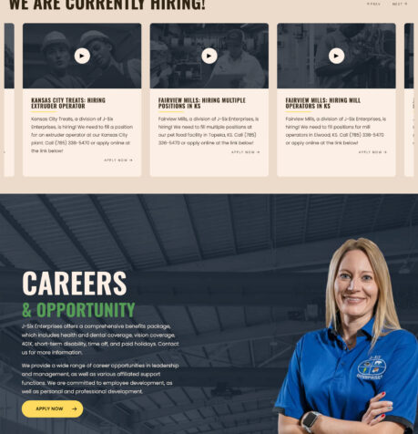 J-Six Enterprises website design preview